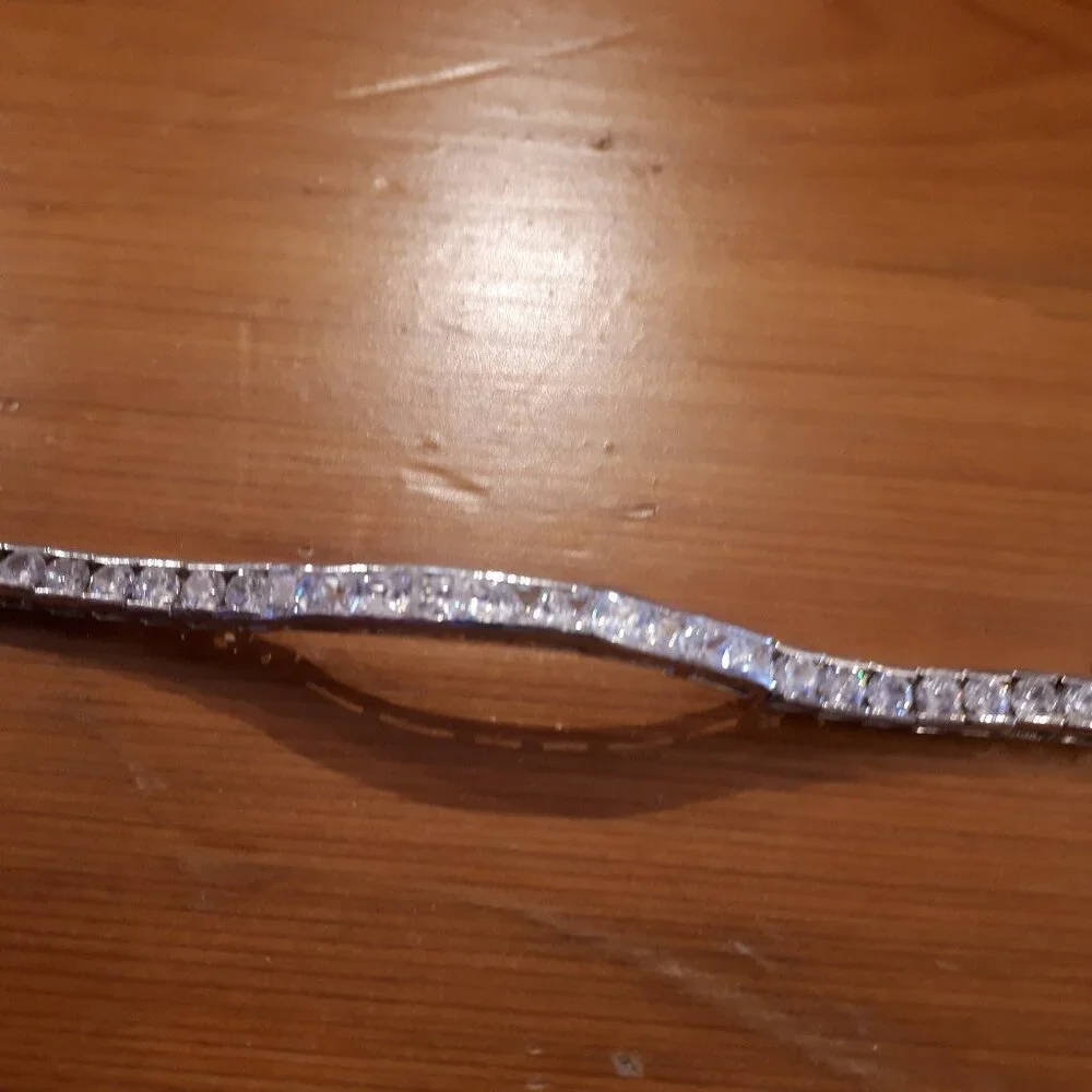 Stunning Sterling CZ Bracelet stamped 925 - Picture 5 of 6